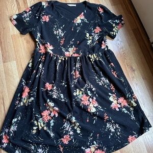 Floral, Large Ces Femme Dress with Dots cut out in dress